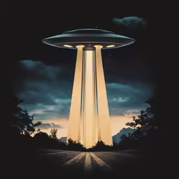 an image of a large alien in the sky