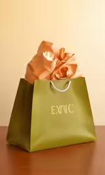 the purse is green and has an exfc on it