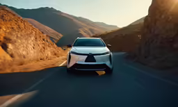 a close up of a vehicle driving on a road