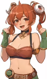 a anime girl in lingerie and gloves