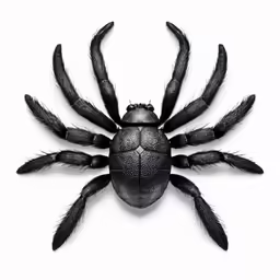 a large black spider crawling on the surface