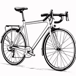 a bike is shown in black and white
