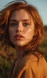 an image of a young woman with wavy hair