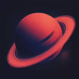 the planets are shown with their rings all together
