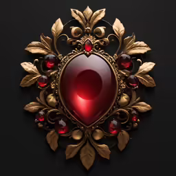 an image of a golden frame with jewels on it