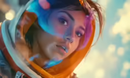 an image of a woman in space wear
