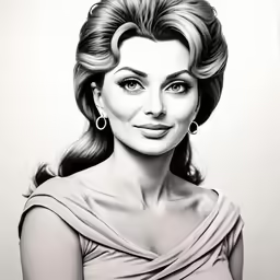 a drawing of a woman with very long hair