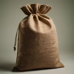 an image of a sack bag in natural linen