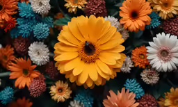 a flower with several petals in it in front of a wall