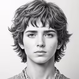 a person with a necklace and shirt