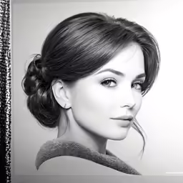 a girl is posing for the camera in a black and white photo