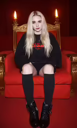 woman sitting on chair in front of a lit candle