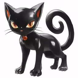 a cartoon black cat that looks like a cat