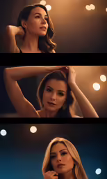 two different photographs one showing a woman in black and the other shows a man in white