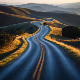 the road goes on to another way through the hills