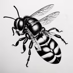 a bee that is in the air