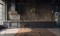 a room that has a very large table and chair