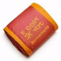 this is a close up image of an orange and red book