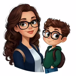 the mother is holding her son in her arms