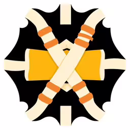 some people are wearing orange and white