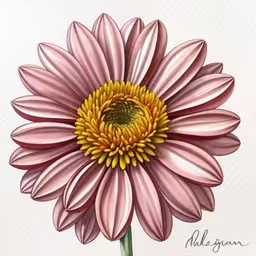 a picture of a purple flower with yellow center