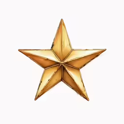an origami star is made up of gold metal
