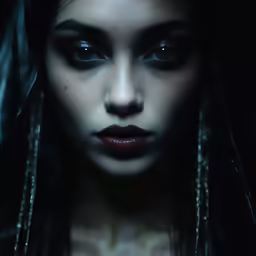 an artistic photo of a gothic woman