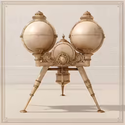 there are two giant sized objects on this tripod