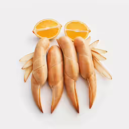 an arrangement of orange slices sitting on top of each other
