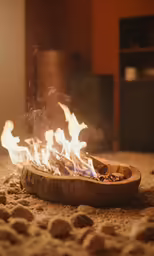 a small stove that is on the ground