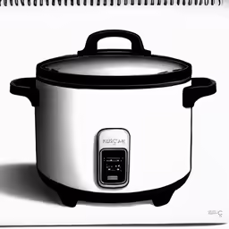 a drawing of an oven that is on a table