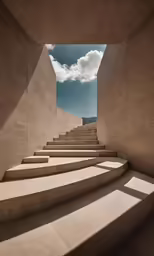 some stairs leading up to the sky