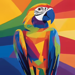 the image is of a bird with colorful wings