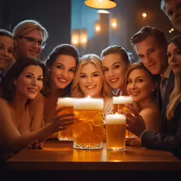 a group of friends having a good time together