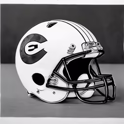 a helmet is shown sitting on a table