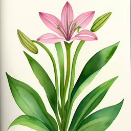 some pink flowers on some green leaves
