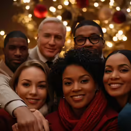 a group of people standing next to each other