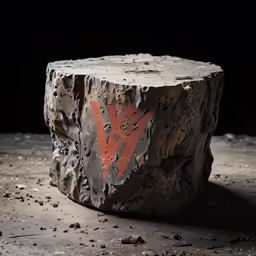 a wooden stool sitting on top of dirt covered ground