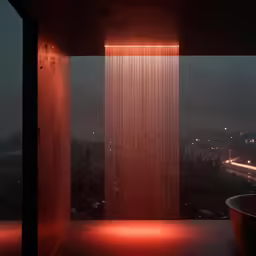 a shower head and shower head outside a bathroom