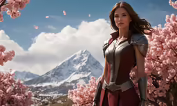 the young woman dressed as the thoren in avengers 3