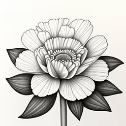 a flower on the edge of a drawing,an art print of a white flower