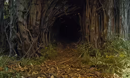 a forest has an abundance of trees, and is empty