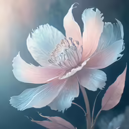 a pink flower is pictured with its buddings