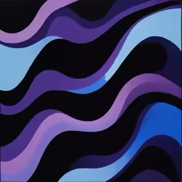 purple blue abstract artwork on black paper