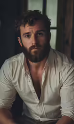 an image of a man sitting in a chair looking at the camera