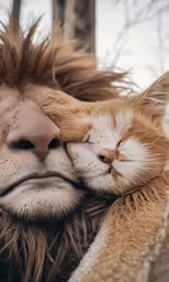an image of a sleeping furry animal
