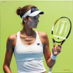a women who is holding a tennis racket,a woman holding a tennis racket in her hand