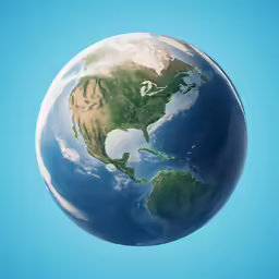 a view of the earth from space, including land and water
