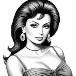 an image of a woman wearing earrings