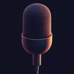 a close up of a microphone on a black background